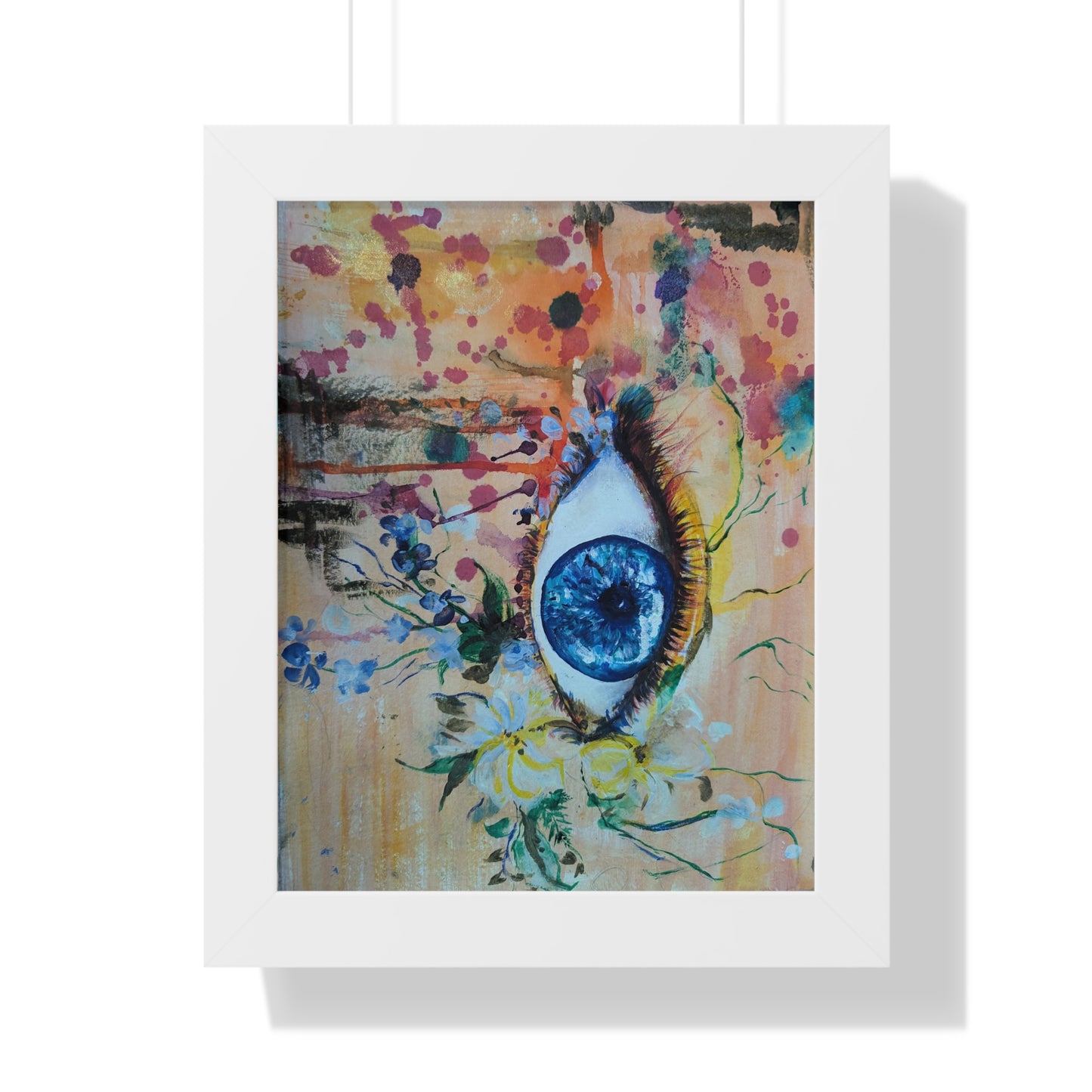 Artistic Framed Vertical Poster, Modern Wall Art, Eye Artwork, Home Decor, Unique Gift, Stylish Statement Piece