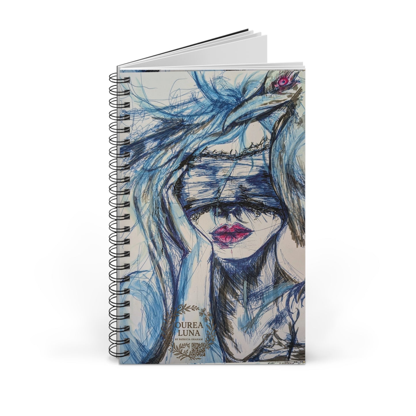 Artistic Spiral Journal, Creative Writing Notebook, Gift for Artists, Inspirational Diary, Unique Sketchbook
