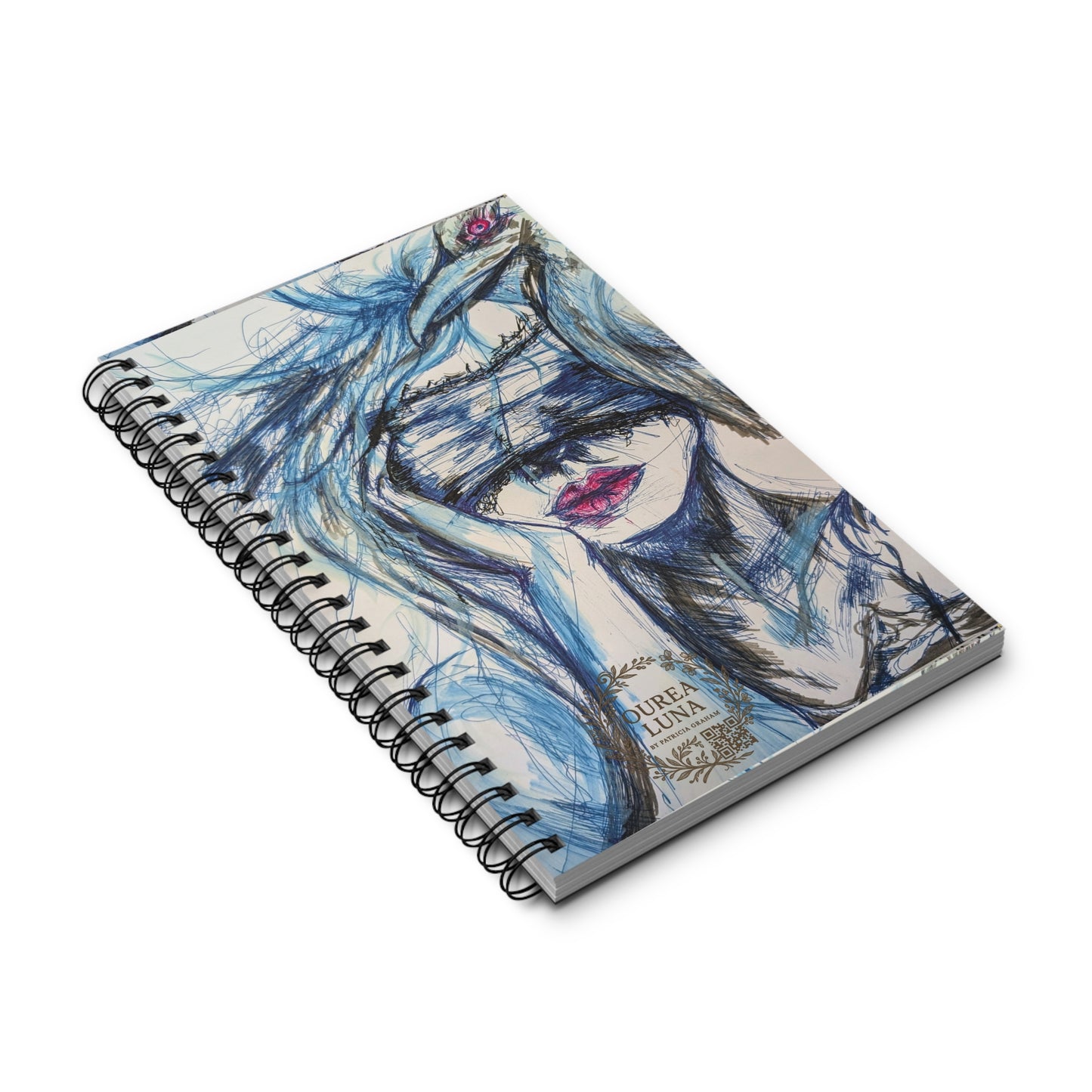 Artistic Spiral Journal, Creative Writing Notebook, Gift for Artists, Inspirational Diary, Unique Sketchbook